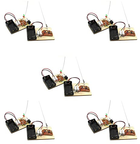 Uikdjgu 5X Kits Stem, Aprender Código Morse, Construir Una Máquina de Telégrafo, Experimento de Circuito Eléctrico, Kit de Electricidad (Sin Batería)