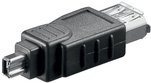 Wentronic FireWire+ Adapter (6-polig Buchse auf 4-polig Stecker) schwarz
