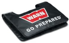 WARN 91575 Winch Damper with Rigging Accessory Storage Pocket and Reflective Strips , Black