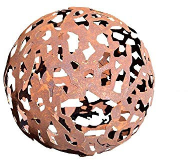 Unbekannt Kugel Gartenkugel Dekokugel Metall Rost Edelrost Rostkugel Rostdeko Deko Dekoration Deko-Idee Gartendeko Geschenk-Idee Geschenk