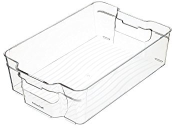 KitchenCraft Medium Fridge-Safe Plastic Kitchen Storage Box, 31.5 x 21 x 9 cm (12.5 x 8.5 x 3.5) - Transparent