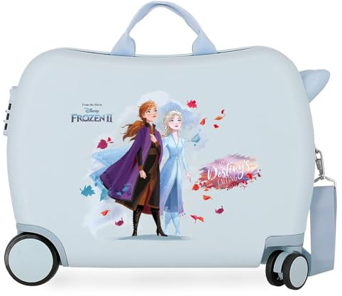Disney Frozen Valigia 2 ruote multidirezionali, Bambine e ragazze, Blu, 50x39x20