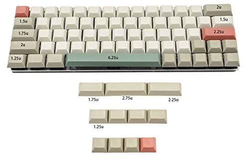 YMDK DSA Profile 9009 Blank 61 64 68 ANSI Keycap Thick PBT Keycap Set for MX Mechanical Keyboard GH60 XD64 GK64 Tada68 (61 64 68 Blank No Legend)(Only Keycap)