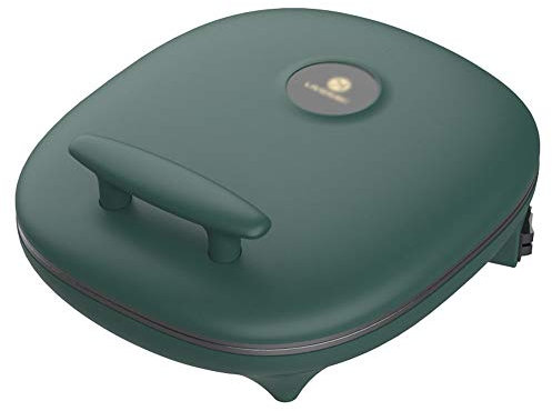 Xyanzi 1200W pan cuisson escamotable électrique, multifonctions automatique lectric crêpière poêlon, Double cuisson poêle anti-adhésive, 1200W, Vert