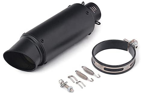Universale 60mm Tubo di scarico per moto Accessori per moto Eliminatore di rumore Silenziatore Terminale di scarico posteriore Refit DB Killer per ATV Pit Bike Scooter Z250 ZX6R R6 GSX1000 (Black 4)