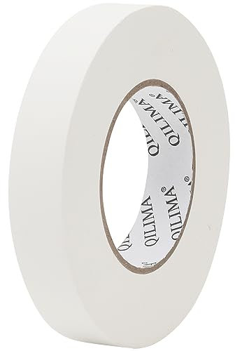 QILIMA Gewebeband Weiß, 25 mm x 55 m, Gaffer Tape ablösbar, matt und reflexionsfrei