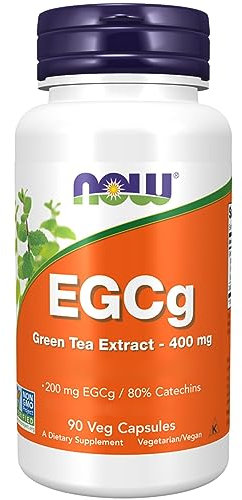 Now Foods, EGCG Green Tea Extract, 400mg, 90 vegane Kapseln, Laborgeprüft, Glutenfrei, Sojafrei, Vegetarisch, Ohne Gentechnik, Grüner Tee Extrakt
