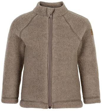 Mikk-line Wollwalk Jacke Baby & Walkjacke Kinder 80 Melange Denver – Wollfleece Jacke Baby & Wolljacke aus Merinowolle – Winterjacke & Übergangsjacke, Oeko-Tex & Kratzfrei