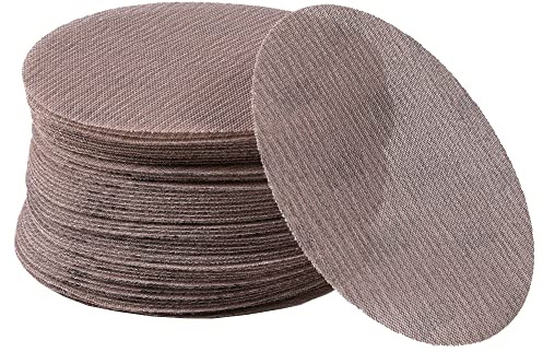 UPWOOD 50PCS 125mm 5 Inch Mesh Sanding Discs 500 Grit Hook&Loop, Dust Free | Anti-Blocking Net Sandpaper Sheets for Car Body, Wood, Metal, Plastic, Paint, Adapts to All 125 mm Sander Grinder Polisher