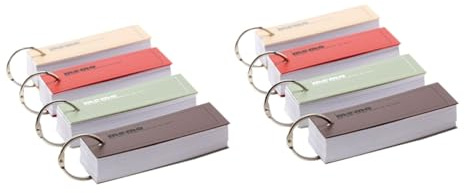 MAGICLULU 8 Stück Keychain Mini Notebook Lose-Blatt Memo Pads Wiederverwendbar Tragbare Notizblöcke Für Schule Büro Hochschule Studium Revision
