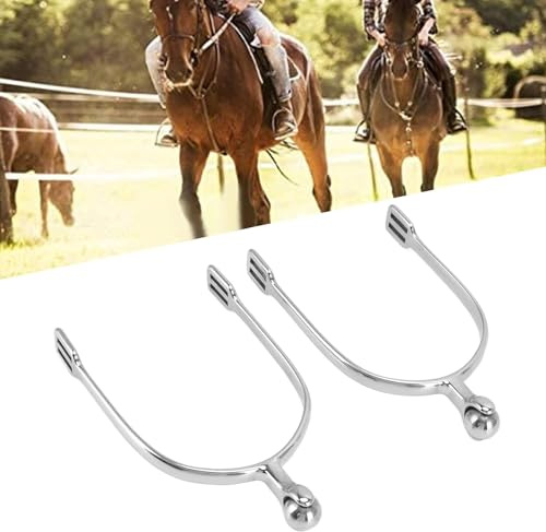 1 Paar Pferdesporen aus Edelstahl, Rostbeständig Und Langlebig, Verbessern Die Kontrolle Beim Reiten, Cowboy-Sporen-Stil, Sporengürtel Zur Dekoration,Für das Pferdetraining benötigen Reiter Sporen