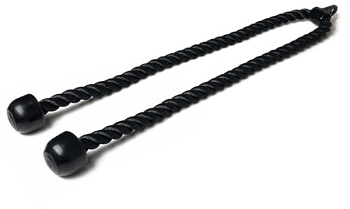 KORIKAHM Long Tricep Rope, Rope Pull Down Attachment 47 55 Inch Length Long, Tricep Rope Cable Attachment, Tricep Pull Down Rope for Home Gym Pulley System,Cable Machine Attachment (Length 63'')