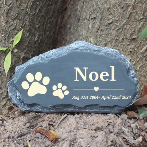 Generisch Personalisierte Garten Steine Pet Garden Memorial Stein Hund Grabstein für Grab Katze Grabsteine und Grabmarkierungen Personalisierte Hund Memorial Stein im Freien