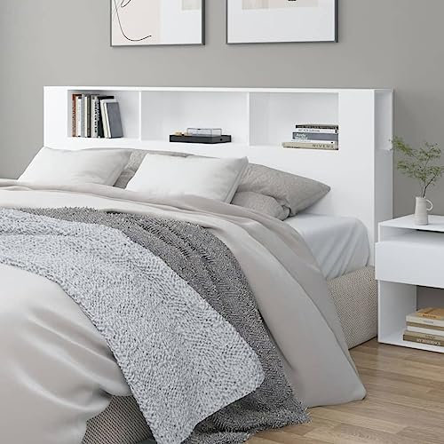 Betten & Zubehör - Kopfteile & Fußteile - Kopfteil Schrank Weiß 200x18,5x104,5 cm