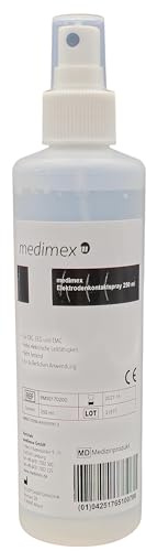 Elektrodenkontaktspray 250 ml – Hohe Leitfähigkeit für EKG, EMG, EEG, TENS & EMS Elektroden – Hautfreundlich, fettfrei, formaldehydfrei – Medizinisches Zubehör - Kontaktspray