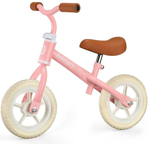 Itslife Laufrad ab 1.5-4 Jahre, Lauflernrad ab 18 Monate Baby, Ultraleicht Kinderlaufrad, Verstellbarer Sitz und Lenkrad, Balance Bike ohne Pedal, Geschenk für Jungen und Mädchen, Rosa