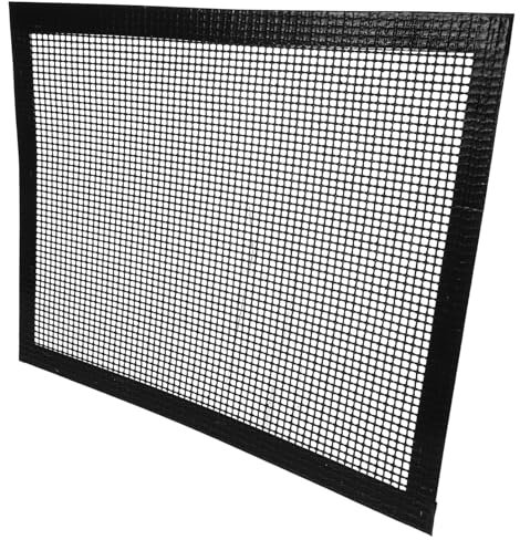 HANABASS Non-stick Reusable Barbecue Mesh Grill Mat High Temperature Resistant Grilling Pad for Outdoor Bbq Easy to Clean and Store for Grilling Vegetables and Meats