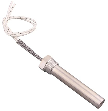 ALBHGSVS Calentador de cartucho de inmersión, varilla caliente cilíndrica de rosca de 1/2 , resistencia de 220V, 300W, 500W, 1/1, 5/2KW, Elemento calentador de agua eléctrico catholic(800w L250mm)
