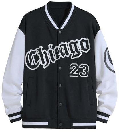 Giacca Uomo Primavera, Bomber Giacca Uomo, Giacca a Baseball Y2k Hiphop Giubbotto Moto Leggere Casual Sportivo Oversize Giubbotto Uomo Mezza Stagione Bomber Giubbino per Il Tempo Libero