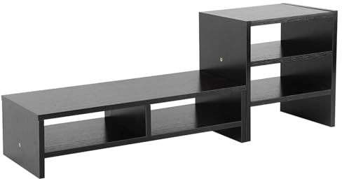 Support De Moniteur De Bureau Ordinateur portable moniteur Riser bureau debout en bois organisateur de stockage 3 couches étagère ordinateur support de stockage ordinateur moniteur Riser Pour TV, Ordi