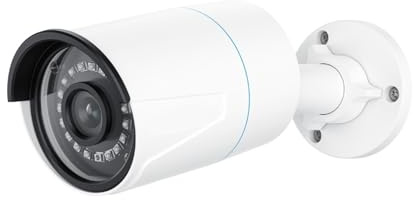 KVBRUI Caméra IP Intelligente 5MP PoE extérieure, Vision Nocturne Infrarouge, détection de Personne/véhicule(1Pcs White 510A)