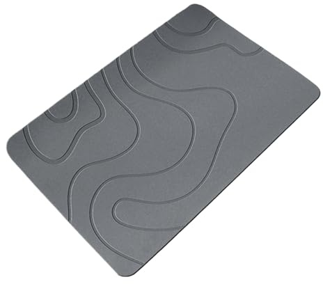 Lnhgh Tapete De Baño De Piedra 40x60cm, Tapete para Baño Absorbente Alfombra De Piedra ita Secado Rápido para Duch