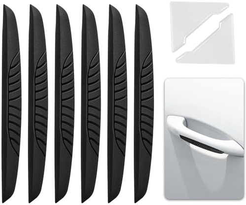Bande de Protection de Bord de Portière de Voiture en 6 Pièces, Protection de Portière, Bande de Pare-Chocs, Protection de Bord de Rétroviseur, Matériau PVC, Convient à Tous Les Modèles de Voiture