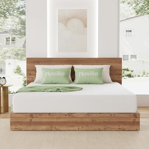 Novilla Materasso 80x190, Materasso Singolo, Altezza 20 cm, Gel Memory Foam, Schiuma Traspirante in Fibra di Bambù, Sostegno Perfetto, Rispettoso Della Pelle, Mediamente Solido