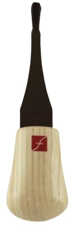 FLEXCUT Palm Spoon, High Carbon Steel, Solid Ash Handle, 1/8 Inch, 45 Degrees (FR367)