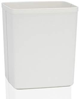 Andrea House PA62333 Poubelle en similicuir Blanc 25 x 22 x 29 cm