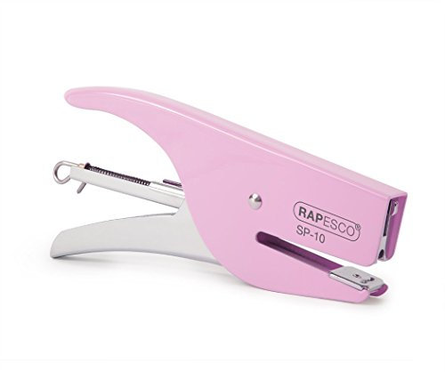 Rapesco 1328 SP-10 Heftzange, 12 Blatt Heftleistung, Chrom/Rosa