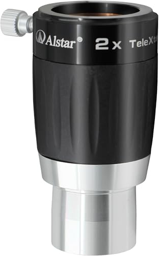 Alstar TeleXtender Barlowlinse, 3,17 cm, 2 x 3 Elemente, mehrfach vergütet | Premium Apochromatisches Aluminiumgehäuse, Kompressionsring, scharfes brillantes Bild, für Astronomie Planetenbeobachtung