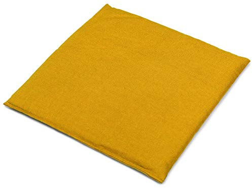 Johanniskernkissen 19x19cm mango - Kleines Körnerkissen als Wärmekissen und/oder Kühlkompresse