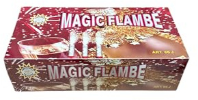 100 PEZZI CANDELINE Magic Flambe FONTANE Luminosa Party Torta 12Cm categoria f1 (USO INTERNO ED ESTERNO)
