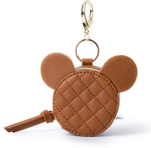 Miss Fong Pacifier Case with Clip & Cover, Holder Pod with Clasp, Holds 2 Pacifiers or Nipple Shield (Diamond Brown)