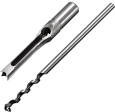sourcing map Square Hole Drill Bits for Wood 5/8 x 213mm Mortising Chisel Bit Auger Spur Cutter Tool for Woodworking Carpentry Drilling Tool