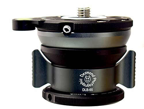 Desmond DLB-65 65mm Leveling Base for Tripod w Easy Grip Butterfly Lock Collar 40lb Max Load +/-15° Tilt