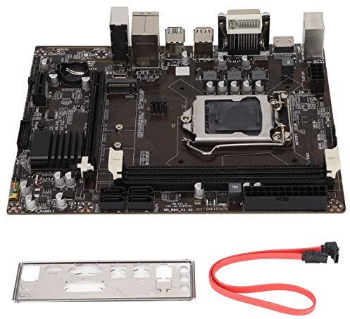 Placa Base para PC B85, Placa Base para Computadora de Escritorio Disco Duro M.2 Interfaz de CPU de 1150 Pines Tarjeta de Red 100M con Puente de Conversión de Modo NVME/SATa
