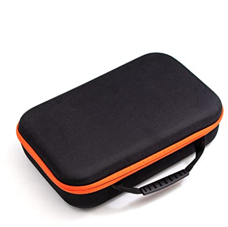 Bolsa de herramientas de tela de buey vacía para almacenamiento de taladros, cierre de cremallera, bolsa de trabajo, reutilizable, funda protectora para exteriores (Naranja, L(33 * 22.5 * 9cm))