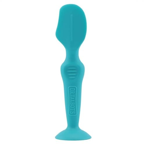 Dr. Talbot's Nuby - Applikator für Wundschutzcreme - weiches und flexibeles Silikon - mit hygienischer Box und Saugfuß - Aqua - Medium