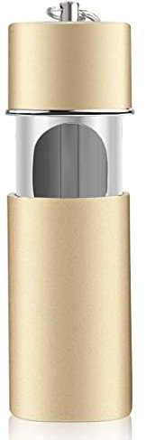1 Stück Mini aschenbecher, Reiseaschenbecher, Tragbarer aschenbecher, Taschenaschenbecher geruchsdicht, Tragbarer aschenbecher für unterwegs, Für alle Outdoor-Aktivitäten unterwegs(Gold)