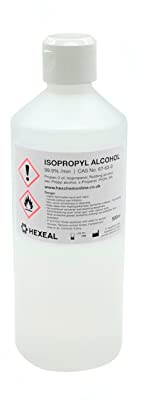 Hexeal Isopropyl Alcohol 500ml – 500ml Flip Cap of 99.9% IPA Disinfectant & Sanitiser – Removes Grime on Phones & Electronics – Degreaser, Cleaning Fluid & Solvent for Paint Thinning