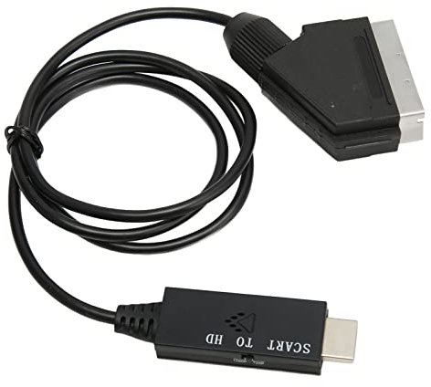 Convertisseur SCART vers HDMI, Câble Adaptateur Vidéo 1080p Convertisseur Câble Adaptateur alimenté par USB, DC5V Prend en 1080p 60Hz, 720p 60Hz