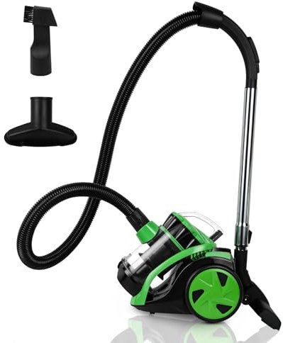 Gimisgu Aspirapolvere senza sacchetto, 900 W, forte potenza di aspirazione, aspirapolvere aspirapolvere efficiente, ideale per chi soffre di allergie, filtro igienico, silenzioso, bocchetta per