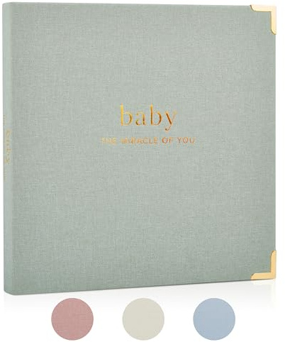 Keepsake Baby Memory Book for Boys and Girls – Timeless First 5 Year Baby Book – Neutral Journal Scrapbook or Photo Album - Record a Milestone for Every Event from Birth to Age 5