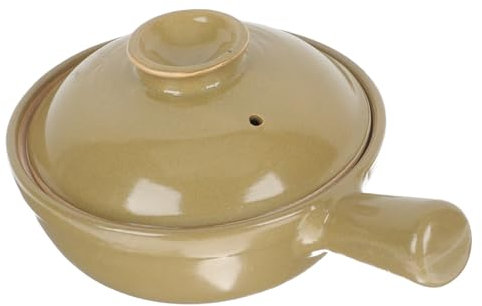 IMIKEYA Casserole Terre Cuite à Poignée Unique Pour Cuisson Maison Pot à Soupe Résistant Haute Température Pour Riz Braisé Et Ragoût
