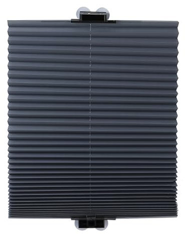 YUJIANHUAA Plissee Mit Saugnäpfen,Verdunkelungsrollo ohne Bohren,Blickdichtes Falt-Rollo,Isolations UV-Schutz,Temporäre Jalousien,für Balkon Schlafzimmer Büro Auto,Breite×Höhe (46cm x 115cm)