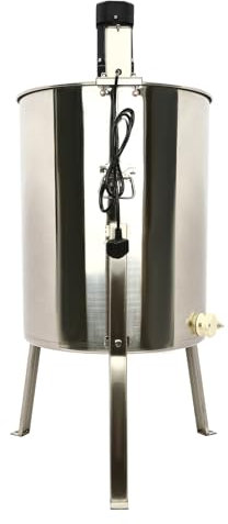 Elektrische Honigschleuder, 140W Abscheider Edelstahl, Abscheider HonigschleifmaschineWabenschleuder Honigextractor in Haushalten, Zuchtstationen, Bauernhöfen (4/8 elektrischer Honigschleuderer)