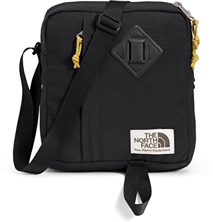 The North Face Berkeley Crossbody Bag | Adjustable Strap, Water-Repellent Finish, Internal Divider & External Pocket, TNF Black/Mineral Gold-NPF, One Size