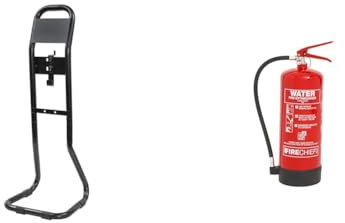 Firechief Flat Pack Single Extinguisher Stand and 6L Water Fire Extinguisher Bundle - Ideal for Offices, Public Buildings, Schools - Essential Fire Safety Kit for Class A Combustible Material Fires